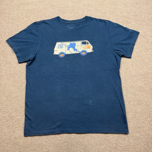 The North Face Graphic T Shirt Men's Size M Blue Short Sleeve - Picture 1 of 7